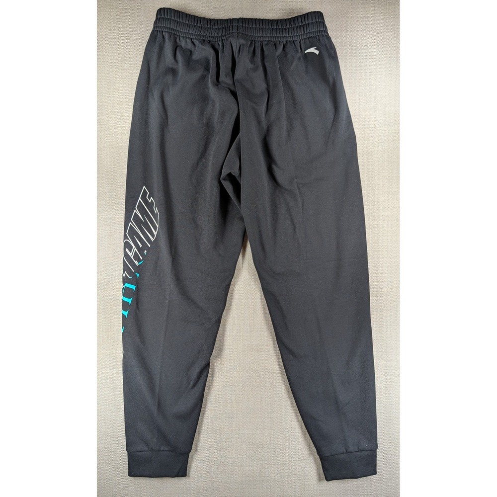 Anta Shock The Game Black Fleece Joggers Men Size 30 Waist 3XL Fits US Small Med - Picture 2 of 7